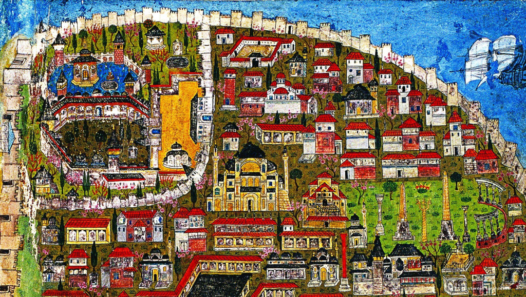 tata-letak-kota-ustmani ilustrasi tata letak kota ustmani, sumber istanbultarihi.ist